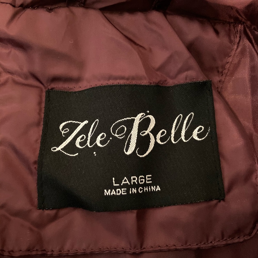 Burgundy Puffer Coat - Picture 3 of 3